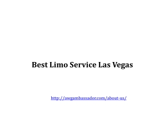 Best Limo Service Las Vegas