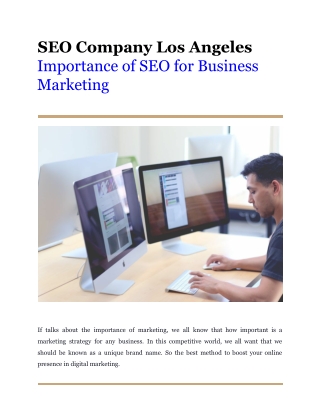 Importance of SEO for Business Marketing