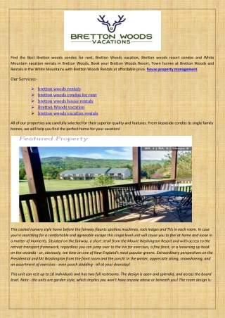 Hire Rentals servcice agency in the White Mountains