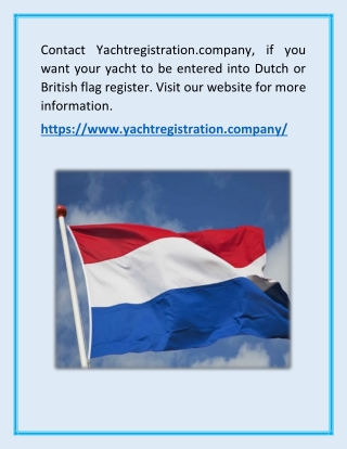 Yacht Registration Holland - dutch yacht registration