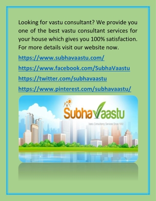 vastu consultant(SubhaVaastu)