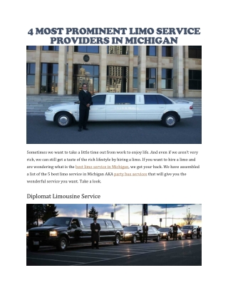 Best limo service in Michigan