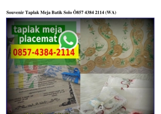 Souvenir Taplak Meja Batik Solo Ö857-4384-2114[wa]