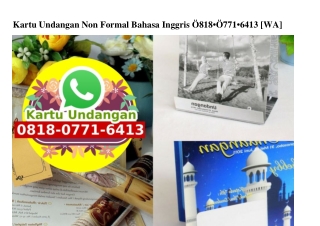 Kartu Undangan Non Formal Bahasa Inggris Ô818·Ô771·6413[wa]