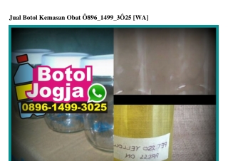 Jual Botol Kemasan Obat O896•I499•3O25[wa]