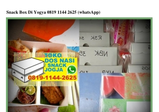 Snack Box Di Yogya 0819•1144•2625[wa]