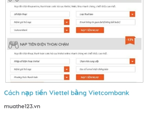 How to top up Viettel with Vietcombank super fast, super simple