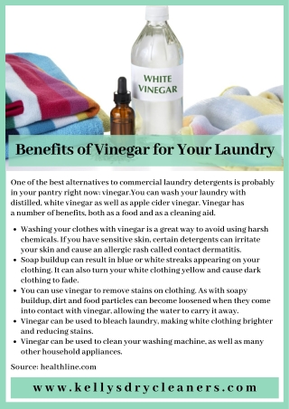 Benefits of Vinegar for Your Laundry