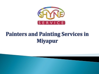Painters and Painting Services in Miyapur