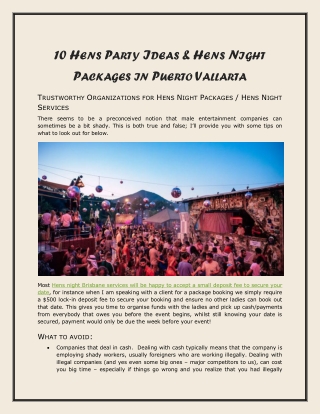 The Ultimate Hens Night Ideas & Organization