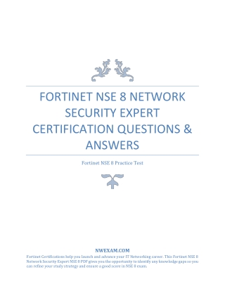 Fortinet NSE 8 Network Security Expert Certification Questions & Answers