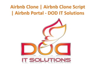 Airbnb Clone | Airbnb Clone Script | Airbnb Portal - DOD IT Solutions