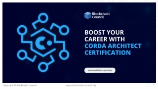 Boost your career with Corda Architect Certification