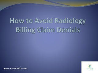 How to Avoid Radiology Billing Claim Denials