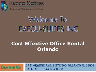 Cost Effective Office Rental Orlando