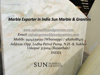 Marble Exporter in India Sun Marble & Granites