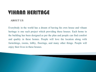 vihaan heritage flats