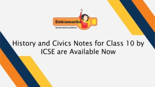 History and Civics Notes for Class 10 by ICSE are Available Now