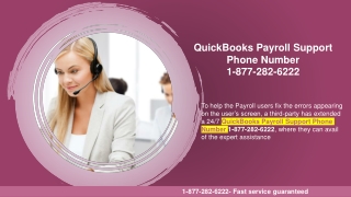 QuickBooks Payroll Support Phone Number 1-877-282-6222