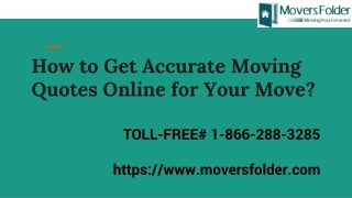 How to Get Reliable and Accurate Moving Quotes Online?