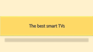 The best smart TVs