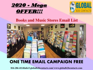 Books and Music Stores Email data