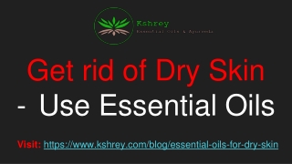 Buy Essential Oils for Dry Skin