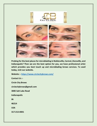 Best microblading Indianapolis(circlecitybrows.com)