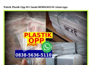 Pabrik Plastik Opp Di Cimahi 0838.5636.5110[wa]