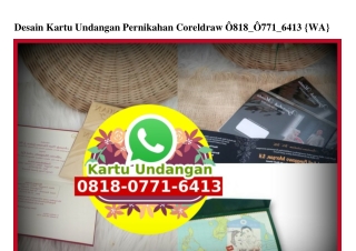 Desain Kartu Undangan Pernikahan Coreldraw 08I8–077I–64I3[wa]