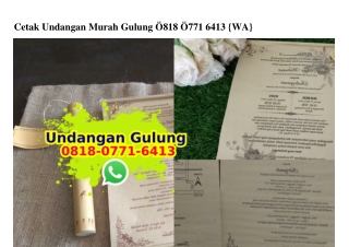 Cetak Undangan Murah Gulung 0818•0771•6413[wa]