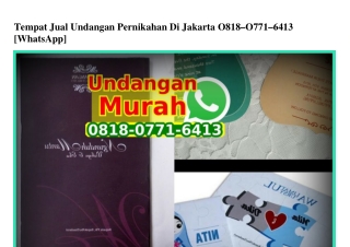 Tempat Jual Undangan Pernikahan Di Jakarta 08I8~077I~64I3[wa]
