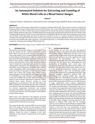 An Automated Solution for Extracting and Counting of White Blood Cells in a Blood Smear Images