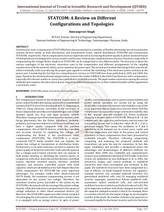 STATCOM A Review on Different Configurations and Topologies