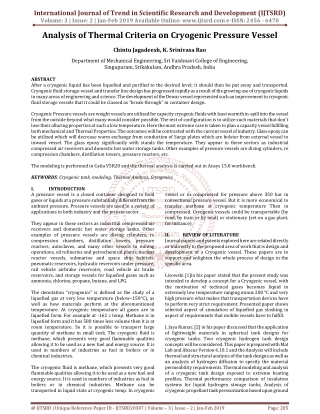 Analysis of Thermal Criteria on Cryogenic Pressure Vessel