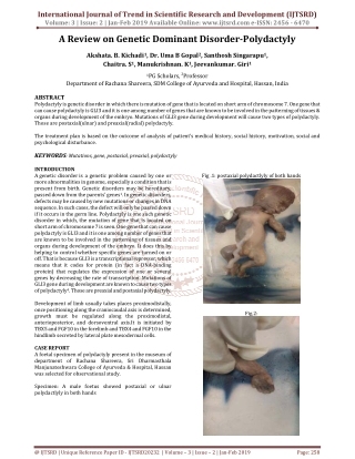 A Review on Genetic Dominant Disorder Polydactyly