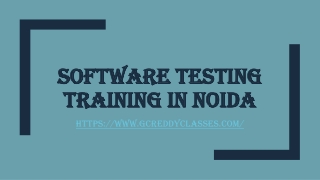 Software testing training in Noida