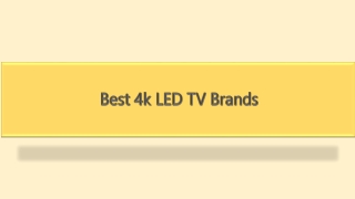 Best 4k LED TV Brands