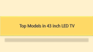 Top Models in 43 inch LED TV