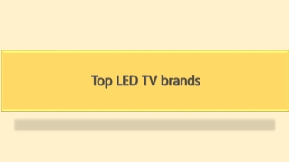 Top LED TV brands