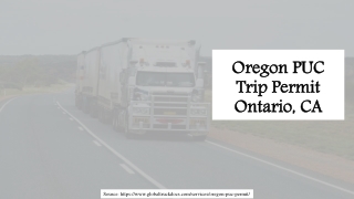 Oregon PUC Trip Permit Ontario, CA