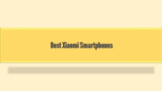 Best Xiaomi Smartphones