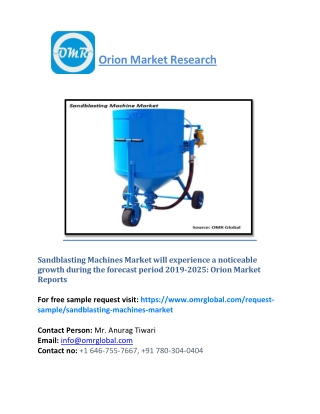 Sandblasting Machines Market: Size, Share, Analysis and Forecast 2019-2025