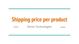 Shipping price per product Magento 2 Extensions