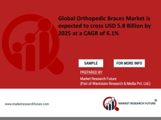 Global Orthopedic Braces Market is expected to cross USD 5.8 Billion by 2025 at a CAGR of 6.1%