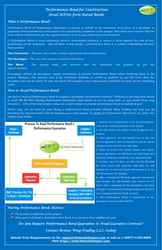 What is Performance Bond MT760 & How to Apply MT760?