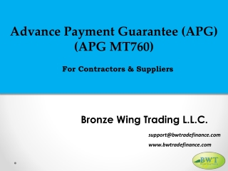 Advance Payment Guarantee – Advance Payment Bond