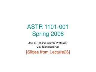 ASTR 1101-001 Spring 2008