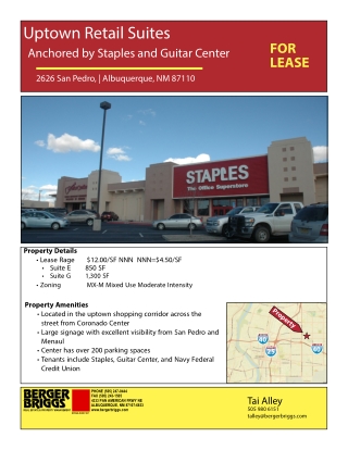 Fiesta Plaza - Retail Space for Lease