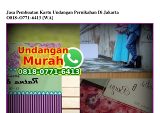 Jasa Pembuatan Kartu Undangan Pernikahan Di Jakarta Ö818·Ö771·6413[wa]